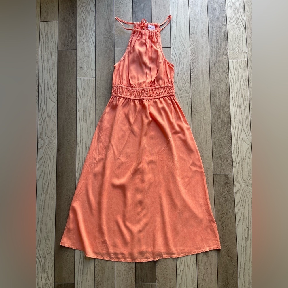 Bella Dahl Peach Gathered Top